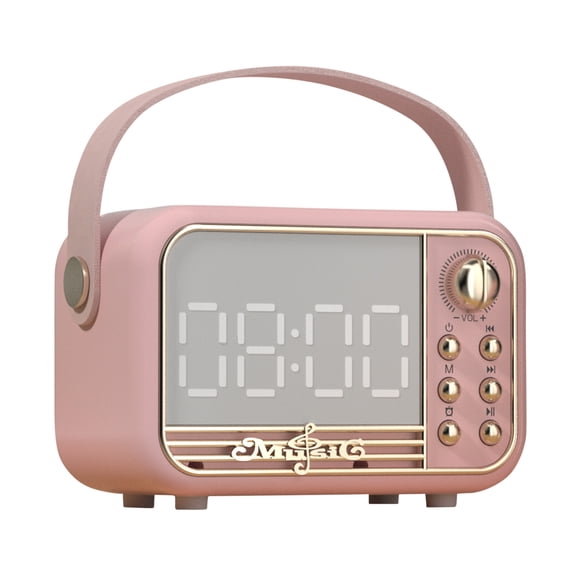 FNYOXU Bluetooth Speaker Creative Display Bluetooth Speaker Wireless Home Subwoofer Desktop USB Mini Clock Audio