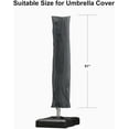 thumbnail image 2 of PURPLE LEAF Cantilever Umbrella Cover Outdoor Umbrella Patio Umbrella Cover, Grey, 2 of 9