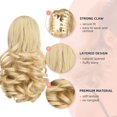 thumbnail image 4 of HSHDLDF Extension de Queue de Cheval, Extensions de Cheveux Griffes 12 Pouces Queue de Cheval Courte et Bouclée à Clip, Extension de Cheveux Queue de Cheval Aspect Naturel, Postiche Synthétique pour Femmes (Blond Miel Clair), 4 of 7