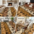 thumbnail image 5 of Area Rug for Living Room, Yellow Brown Non-Slip Indoor Large Carpet for Bedroom/Dining Room, Farmhouse Dog Paw Vintage Washable Low-Profile Rectangle Floor Runner Rugs - 5 x 7 Ft, 5 of 7