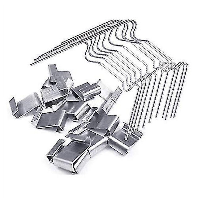 50 clips de alambre W para acristalamiento de vidrio de invernadero y 50 clips Z superpuestos
