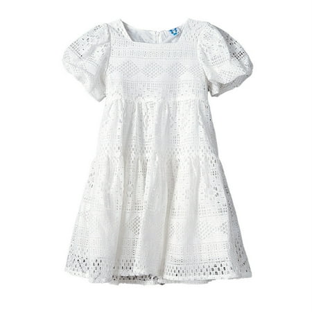 

ZRBYWB Little Girls Dresses Short Sleeve Dress Cute Summer Sundress Party Dress