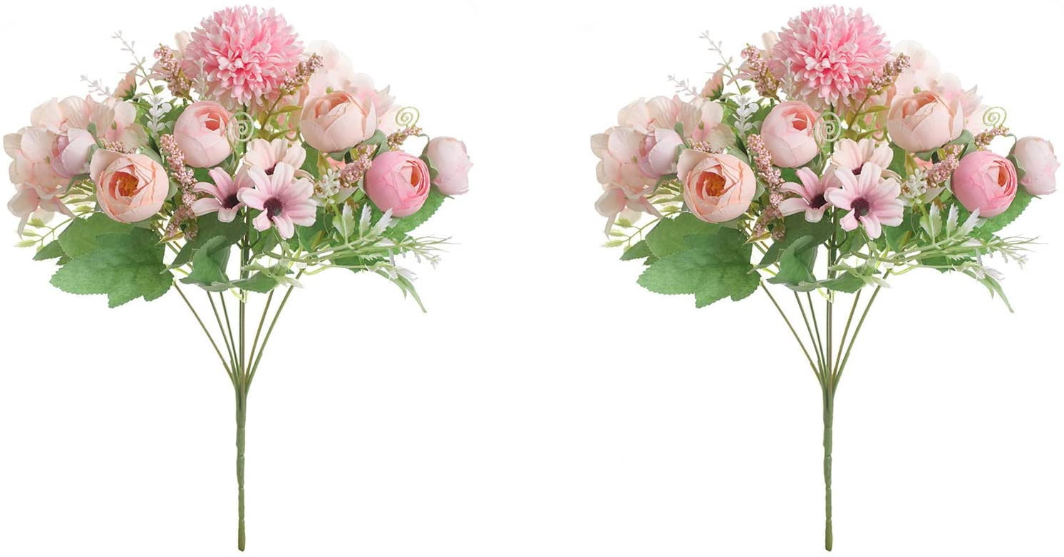 Artificial Flowers 7 Branches Silk Camellia Fake Daisy Flowers