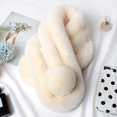 thumbnail image 4 of Fur Collar Scarf for Women Faux Fur Scarves Neck Shrug for Spring Fall Winter Coat Dress, 4 of 8