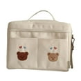 thumbnail image 3 of Bolsa de pañales para bebé, bolsa de almacenamiento, bolsa multifunción, organizador de cochecito para botella de juguetes y pañales , Dos Dos blancos, 3 of 9