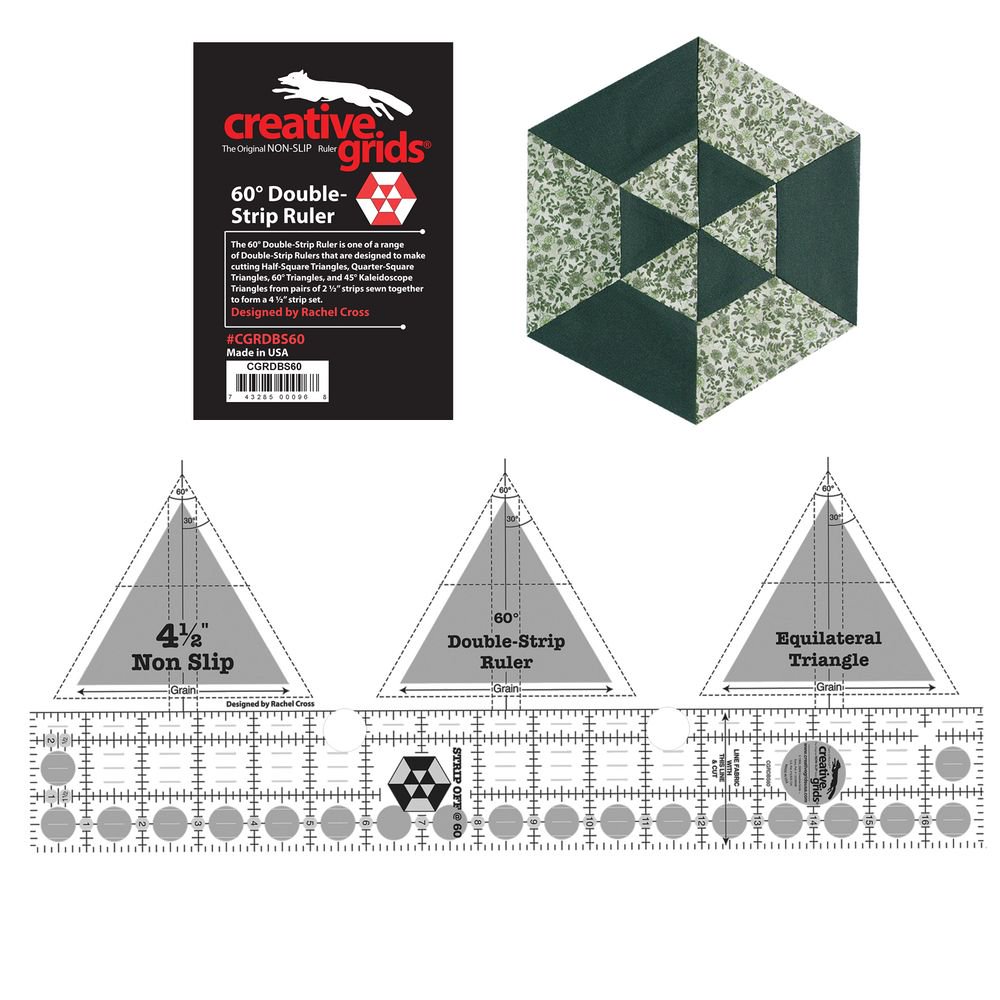 Creative Grids 60 Degree Double Strip Ruler