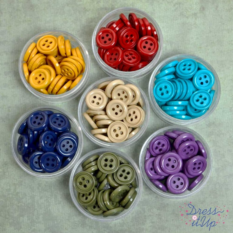 Dress it Up Buttons 12 Count Traditional Button Set Crafting and
