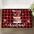 thumbnail image 2 of POINTERTECK 1PCS Christmas Decoration Doormat Farmhouse Happy Doormat Christmas Doormat Slip Autumn Indoor Floor Mat Low Profile Entrance Rug Autumn Holiday Mat Christmas Non Slip Visual, 2 of 5