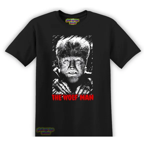 Reprint Rare The Wolfman Horror Movie Black T-Shirt S-3XL