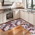 thumbnail image 3 of Kitchen Rugs Sets Of 2,Red Ethnic Geometric Patchwork Pattern Anti Fatigue Kitchen Mat Rugs Non Slip Washable,Decorative Kitchen Floor Mats for Kitchen,Sink,Laundry,17"X47", 3 of 5