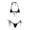 Black, variant on Women's Bikini Sets 2 Piece Swimsuits Bathing Suits Thong Tie-Up Bikinis Swimsuit Blue-A Free Size
