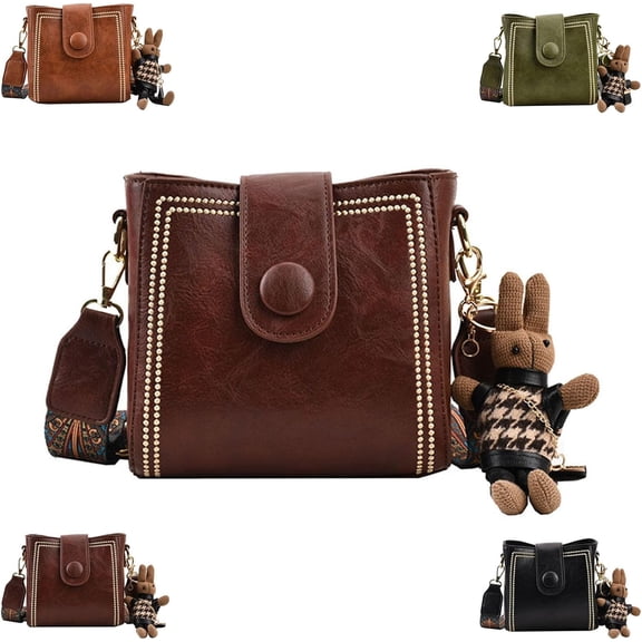 Bootara Bucket Bag, Vintage Crossbody Bag With Adjustable Wider Shoulder Strap, Womens Retro Water Bucket Shoulder Bag