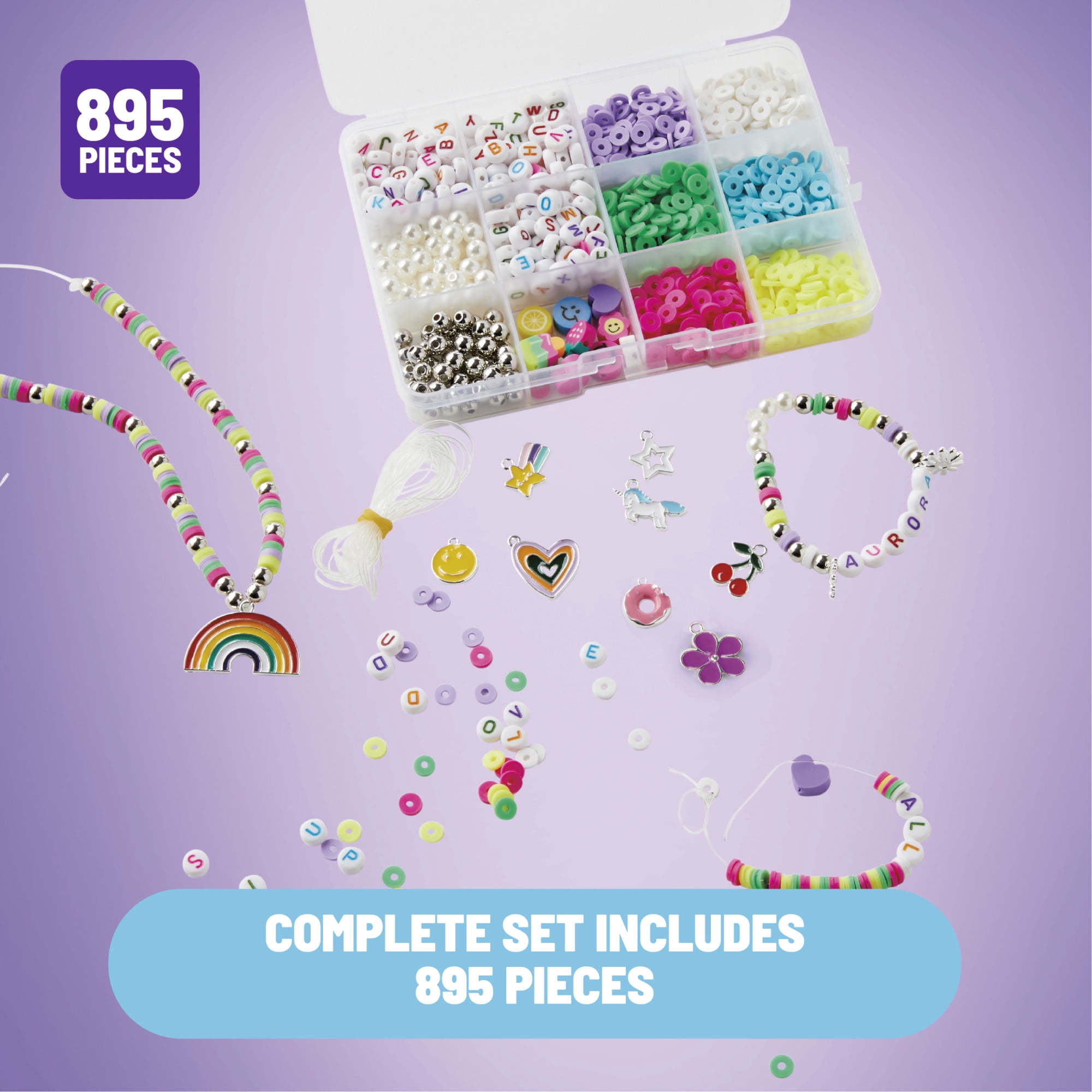 Claire’s® DIY Stacking Bracelets Jewelry Craft Set, Kids Craft Kit, Bracelet Making, Arts & Crafts for Girls