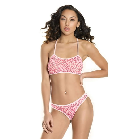 

Coquette Pink Cheetah Bra Set