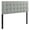 Gray, variant on Tufted Button Linen Fabric Upholstered Queen Headboard in Gray