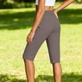 thumbnail image 5 of Annhoo Capris Pants for Women Summer High Waist Split Hem Slim Clothes Fashion Gym Running Quick-Dry Capris, 5 of 9