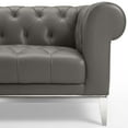thumbnail image 6 of Modway Idyll Tufted Button Upholstered Leather Chesterfield Loveseat in Gray, 6 of 8