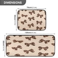 thumbnail image 3 of 2-Piece Kitchen Rugs Set Non-Slip Mats Carpet Floor for Kitchen, Bathroom (19.7"x27.6" & 19.7"x47.2") Cute Brown Bow, 3 of 7