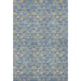 thumbnail image 3 of HomeRoots 651239 3 x 5 ft. Blue Gold & Gray Geometric Washable Machine Made Rectangle Area Rug with UV Protection, 3 of 9