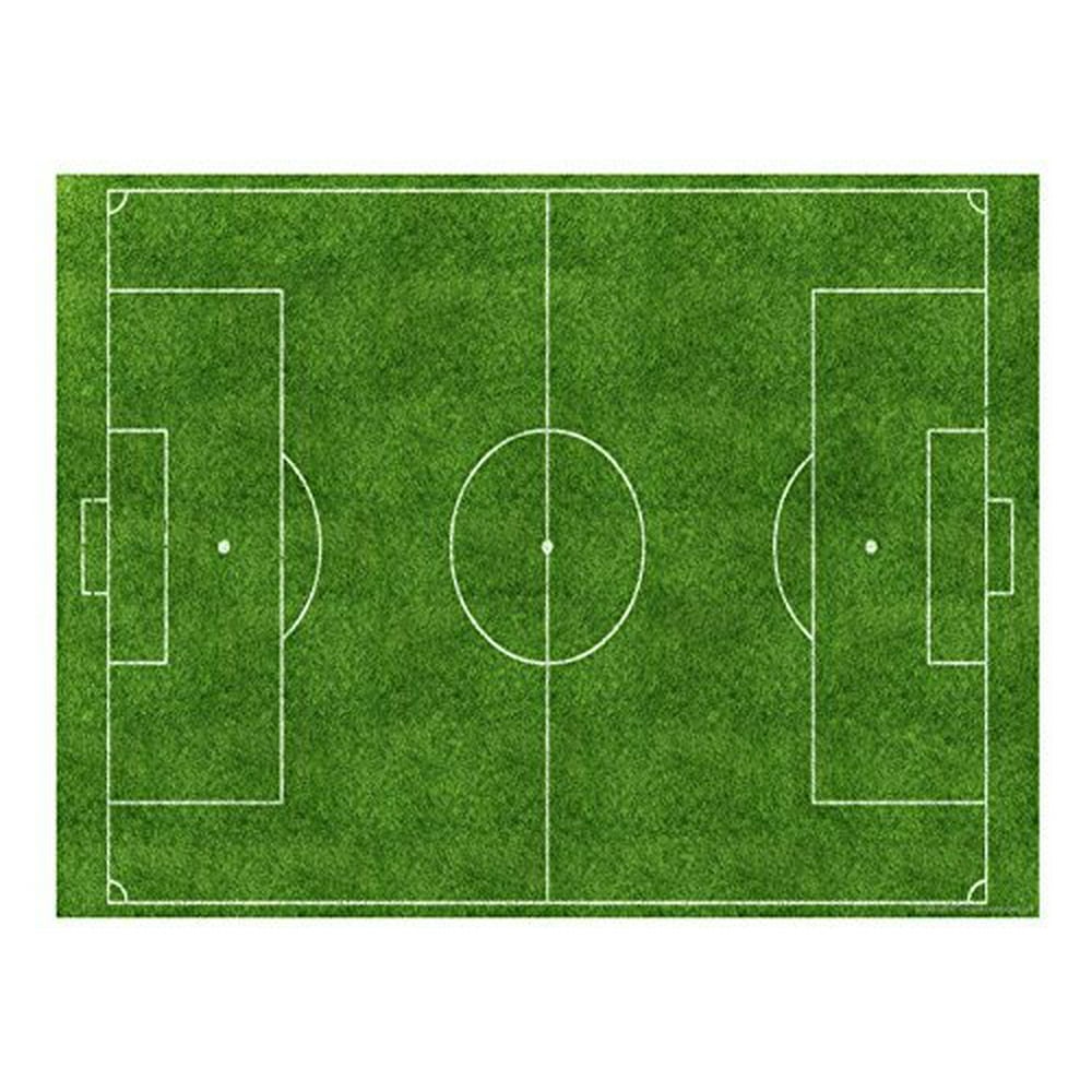 Soccer Field Edible Icing image Cake Topper for 1/4 sheet cake