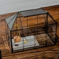thumbnail image 3 of NCYP Glass Terrarium Planter with Lid, Grid House Shape Geometric Pot for Plants, Home Living Room, Garden Decoration, Terrarium Only, 3 of 10