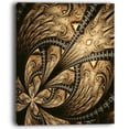 thumbnail image 2 of Symmetrical Large Brown Fractal Flower - Large Floral Canvas Art Print, 2 of 3