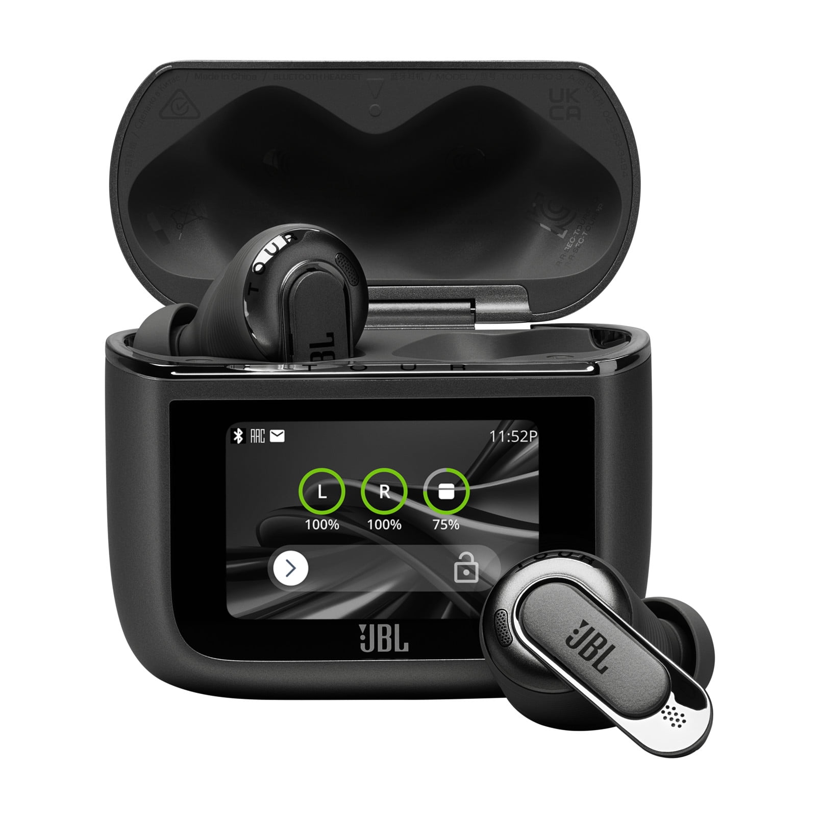 JBL TOUR PRO 2 BLK ワイヤレスイヤホン JBL Tour Pro 2, True Wireless Noise Cancelling Earbuds, Smart