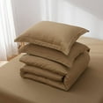 thumbnail image 4 of 7-Piece Comforter Set Microfiber Taupe Bed in a Bag Elegance Bedroom Fall Bedding Sets for Queen Bed, 4 of 5