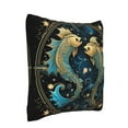 thumbnail image 3 of LNWH Pisces Throw Pillow Covers, Square Soft Linen Decorative Pillow Cases, 18"x18", 3 of 8