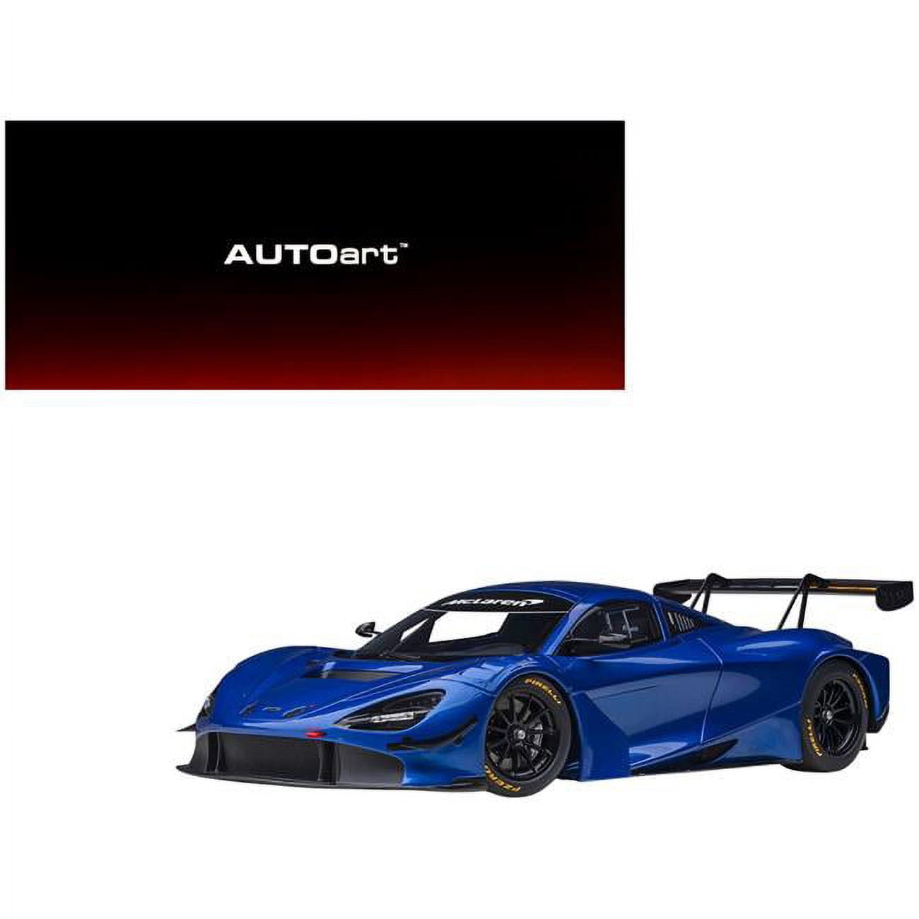 Autoart 81970 1-18 Scale Mclaren 720s Gt3 Azure Model Car, Metallic Blue