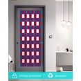 thumbnail image 5 of Window Privacy Film 4th of July Stained Glass Window Film Decorative Sun Block Window Cover Independence Day Red Blue White Plaid Checkered Window Clings Static Sticker for Bathroom 17.7"x39.3", 5 of 7