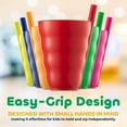 thumbnail image 3 of JoyServe 6-Pack Kids Cups with Straws – BPA-Free Plastic Tumblers with Easy-Grip Design for Toddlers and Children, 3 of 9