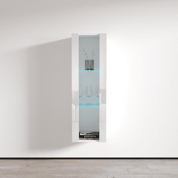 Fly Modular Wall Mounted Floating Bookcase Cabinet (Type-21) White