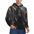 thumbnail image 2 of Naloa Black And Gold White Horse Men's Casual Hooded Collar Drawstring Hoodies Pullover Sweatshirts Casual Long Sleeve Shirts-4X-Large, 2 of 7