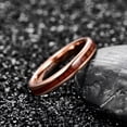 thumbnail image 2 of Tungsten Steel Ring 4 mm Wide Rose Gold Inlaid Acacia Wood Tungsten Steel Ring, 2 of 4