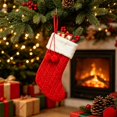 thumbnail image 4 of Christmas Stockings, Classic Xmas Stocking with Hanging Loop, Gift Bag for Fireplace Mantel, Tree and Family Holiday Decor, 4 of 6
