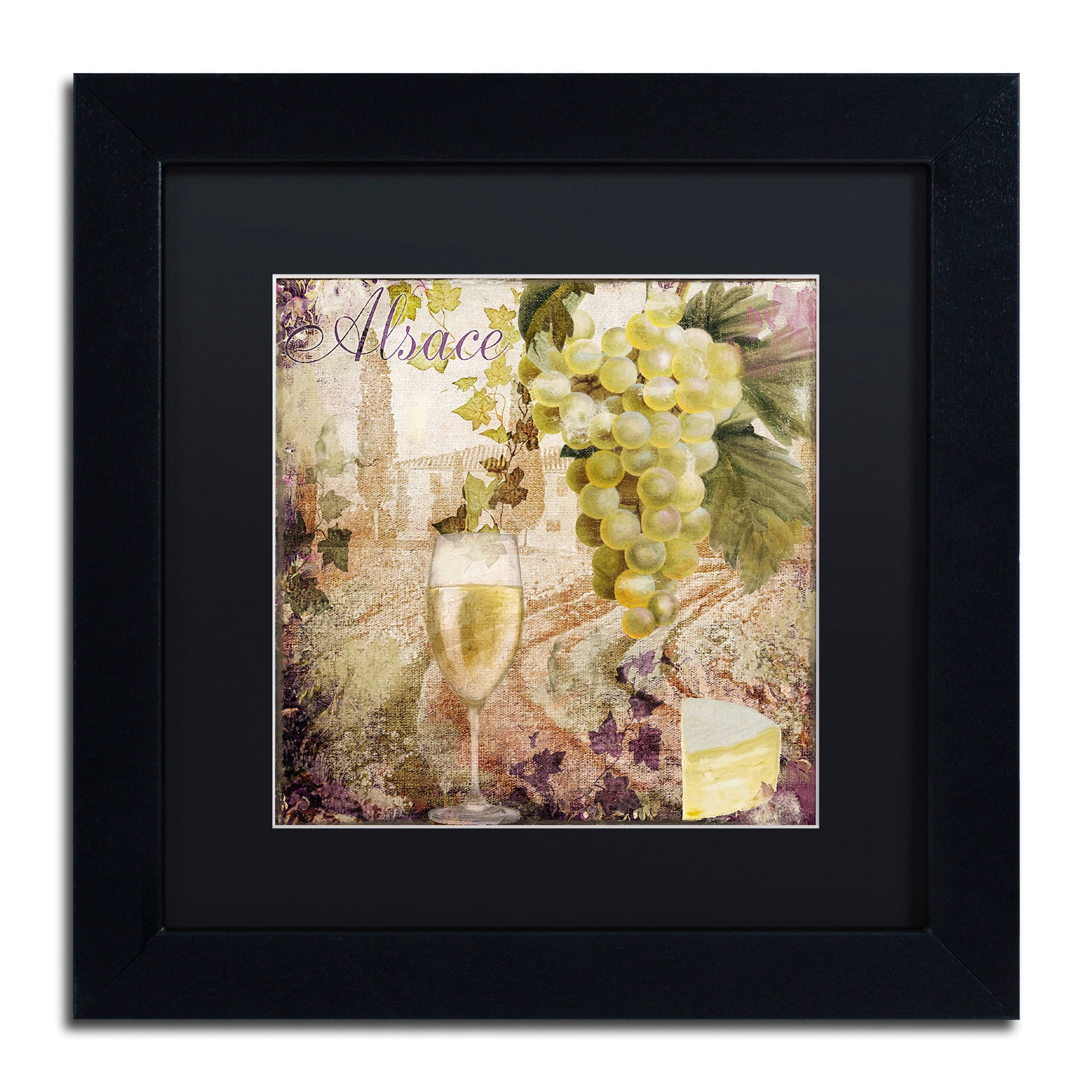 Trademark Fine Art "Wine Country I" Canvas Art by Color Bakery Black Matte, Black Frame