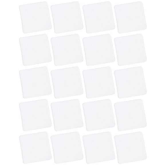 ROMANSENTIAL 20Pcs White No Trace Double Sided Stickers Adhesive Tape Safe for Family Use