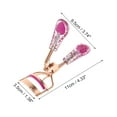 thumbnail image 2 of Unique Bargains 1 Pcs Women Heart Pattern Hnadle Eyelash Curler for Business Travel Carbon Steel PS Pink  Rose Gold Tone, 2 of 4