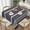 Gray Red, variant on Modern Bold Black White Stripe Soft Tablecloth Square Dinng Table Covers for Kitchen & Table Linens 52" x 52"