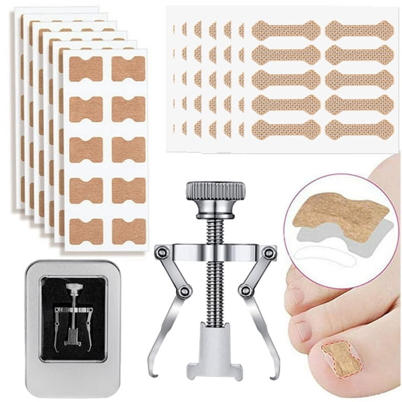 14 PCS Ingrown Nail Tool Set – Correction Clips, Metal Orthotic Brace, Breathable Ingrown Nail Strips, Pain-Free Nail Corrector for Quick Recovery