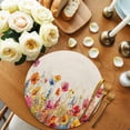 thumbnail image 2 of Pastoral Botanical Round 15 Inch Placemats Set of 2, Watercolor Spring Summer Flowers Rustic HeatResistant Non Slip Place Mats for Dining Table, Wipeable Braided Kitchen Table Mats for Housewarming, 2 of 9