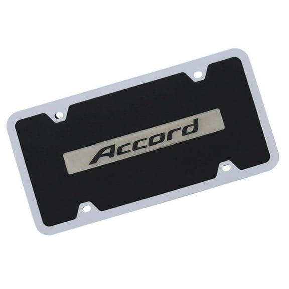 Honda Accord License Plate Kit (Chrome on Black)