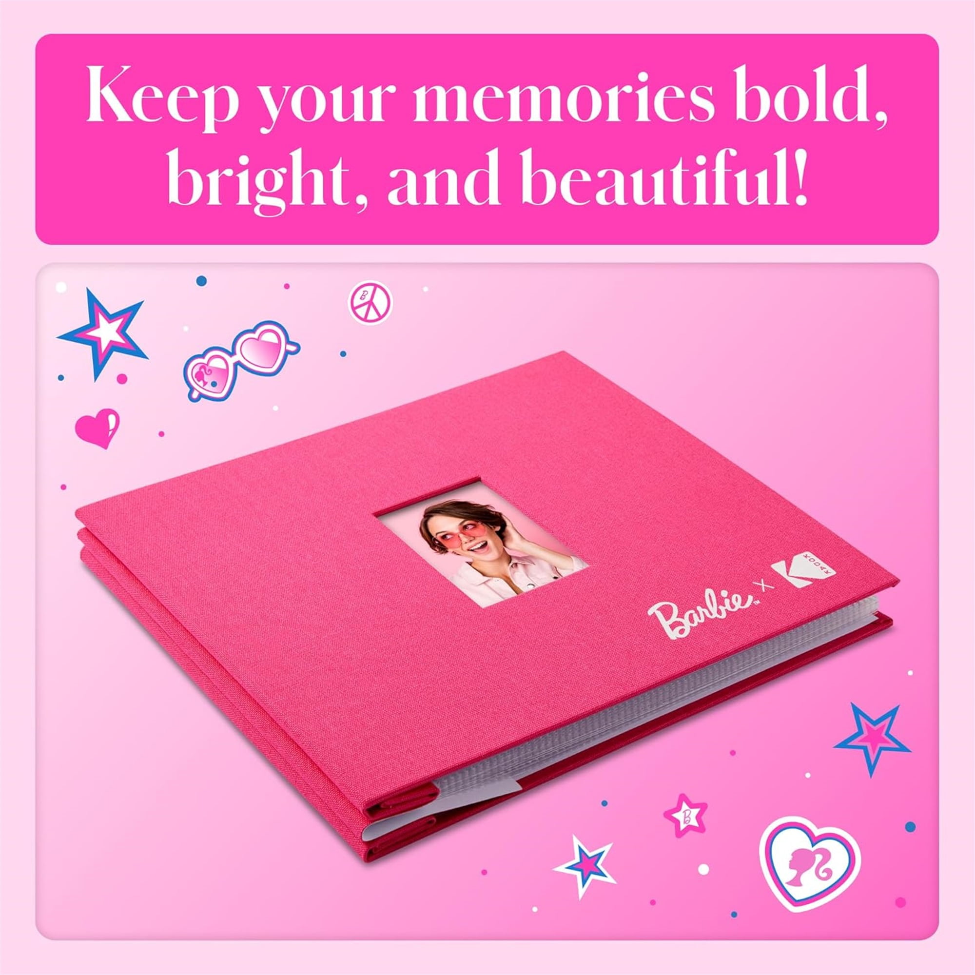 Barbie x Kodak 8x8 Pink Cloth Scrapbook Photo Album