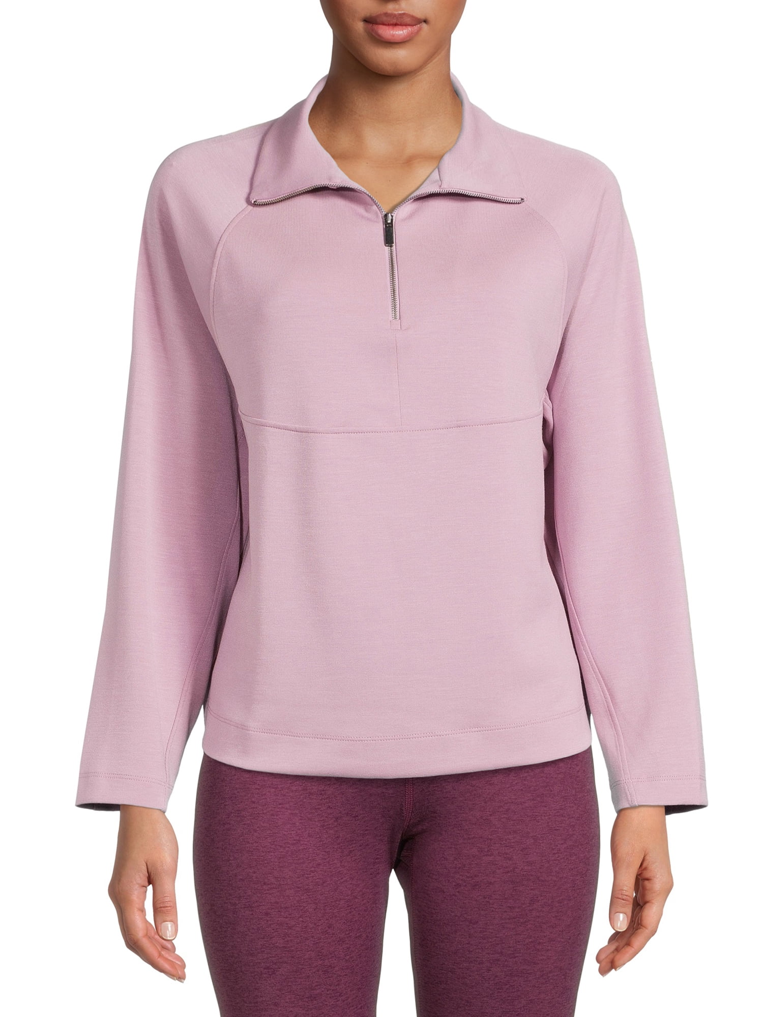 Avia Women's Athleisure Quarter Zip Polo Pullover