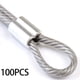 thumbnail image 1 of 100 fundas de aluminio para cuerda de alambre, accesorios de virola de doble cilindro, cable duradero M4 Cola Manga de aluminio de cable de alambre, 1 of 8