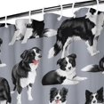thumbnail image 3 of Cute Border Collie Pattern Shower Curtain 36"x72" ,Bathroom Decorative Shower Curtains Set with 12 Hooks,Modern Waterproof Washable Shower Curtain, 3 of 6