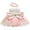 Light Pink, variant on Aunavey Toddler Princess Flower Dress Baby Girls Birthday Wedding Party Dresses Headband