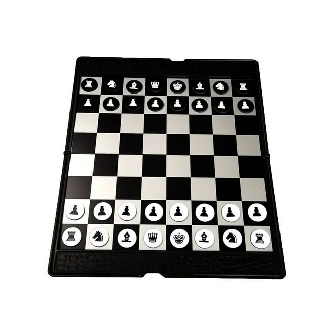 Juego de billetera de ajedrez plegable de viaje magnético (6.3 pulgadas) - Portátil y tamaño de viaje perfecto