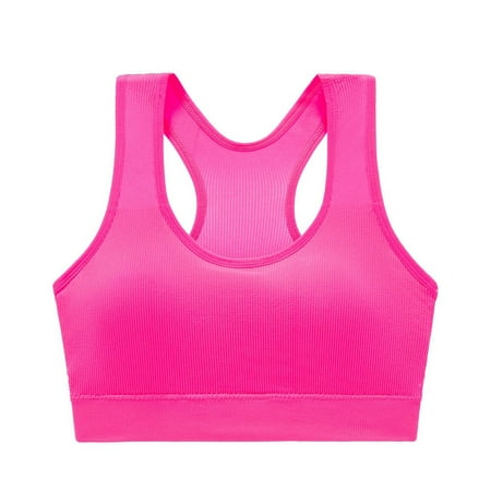 Snksdgm Women s Plus Easter Shirts Womens White Tank Top Women s Solid Color Push Up No Rims Sports Back Yoga Bra Running Fitness Shockproof Vest Underwear